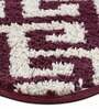 Mauve Traditional Polyester 28x20 Inches AntiSkid Bath Mat