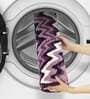 Mauve Zig Zag Polyester AntiSkid Bathmat