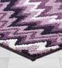 Mauve Zig Zag Polyester AntiSkid Bathmat