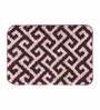 Mauve Traditional Polyester 28x20 Inches AntiSkid Bath Mat
