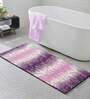 Mauve Abstract Polyester AntiSkid Bathmat