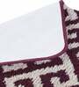 Mauve Traditional Polyester 28x20 Inches AntiSkid Bath Mat