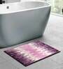 Mauve Abstract Polyester AntiSkid Bathmat