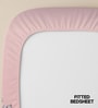 Mauve Floral 300 TC Cotton King Sized Fitted Bedsheet with 2 Pillow Covers