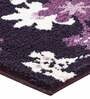Mauve Floral Polyester AntiSkid Bathmat