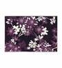 Mauve Floral Polyester AntiSkid Bathmat