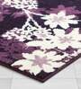 Mauve Floral Polyester AntiSkid Bathmat
