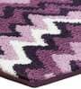 Mauve Geometric Polyester AntiSkid Bathmat