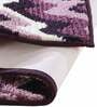 Mauve Geometric Polyester AntiSkid Bathmat