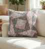 Mauve Polyester Geometric 16x16 inches Cushion Cover