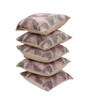 Mauve Polyester Geometric 16x16 inches Cushion Covers Set of 5