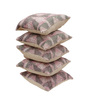 Mauve Polyester Geometric 20x20 inches Cushion Covers Set of 5