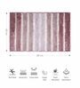 Mauve Polyester Machine Made  60 x 40 Inches Bath Mat