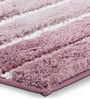 Mauve Polyester Machine Made  60 x 40 Inches Bath Mat