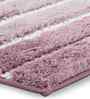 Mauve Polyester Striped 60x40 cm Bath Mat