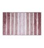 Mauve Polyester Striped 60x40 cm Bath Mat