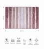 Mauve Polyester Striped 60x40 cm Bath Mat