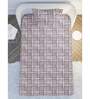 Mauve Geometric 120 TC Cotton Single Bedsheet with 1 Pillow Cover