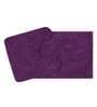 Purple Solid Cotton AntiSkid Bathmat & Contour Mat