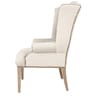 Maverick Fabric Wing Chair in Off-White Colour