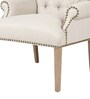 Maverick Fabric Wing Chair in Off-White Colour