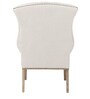 Maverick Fabric Wing Chair in Off-White Colour
