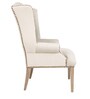 Maverick Fabric Wing Chair in Off-White Colour