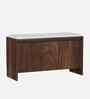 Mavis 2-Door Shoe Rack With Seating In Brown Maple Finish