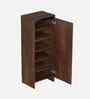 Mavis 2 Door Tall Shoe Cabinet In Brown Maple Finish