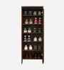 Mavis 2 Door Tall Shoe Cabinet In Brown Maple Finish