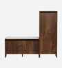 Mavis Combo 3 Door Shoe Rack with Seating in Brown Maple Finish