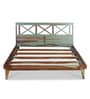Mavis Sheesham Wood King Size Bed in Vintage Green Finish