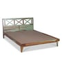 Mavis Sheesham Wood King Size Bed in Vintage Green Finish