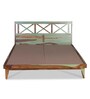 Mavis Sheesham Wood King Size Bed in Vintage Green Finish