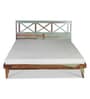 Mavis Sheesham Wood King Size Bed in Vintage Green Finish