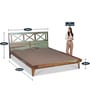 Mavis Sheesham Wood King Size Bed in Vintage Green Finish