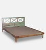 Mavis Sheesham Wood King Size Bed in Vintage Green Finish