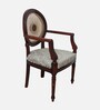 Mavric Teak Wood Arm Chair In Brown Finish
