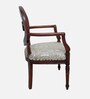 Mavric Teak Wood Arm Chair In Brown Finish
