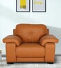 Muebles Casa Max Leatherette 1 Seater Sofa in Tan Colour