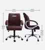 Maxson Leatherette MB Executive Chair In Maroon Colour