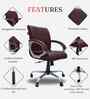 Maxson Leatherette MB Executive Chair In Maroon Colour
