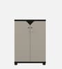 Maxwell 2 Door Shoe Cabinet In Natural Wenge & Melamine Finish