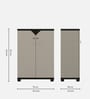 Maxwell 2 Door Shoe Cabinet In Natural Wenge & Melamine Finish