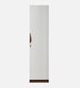 Maya 1 Door Wardrobe in Teak & White Finish