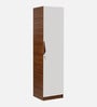 Maya 1 Door Wardrobe in Teak & White Finish