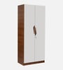 Maya 2 Door Wardrobe In Teak & White Finish