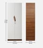 Maya 2 Door Wardrobe In Teak & White Finish