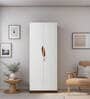 Maya 2 Door Wardrobe In Teak & White Finish