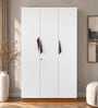 Maya 3 Door Wardrobe In Teak & White Finish Maya 3 Door Wardrobe In Teak & White Finish